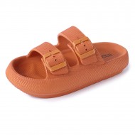 Pillow Slides for Women Thick Sole Adjustable Double Buckle EVA Cloud Sandals Indoor&Outdoor