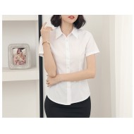 Fashion Woman Blouses 2022 V-neck Short Sleeve Solid Work Shirts Tops Pretty and Cheap Women's Blouse OL White Female clothing