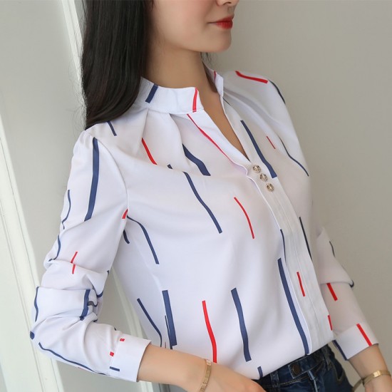 Women Tops And Blouses Office Lady Blouse Slim Shirts Women Blouses Plus Size Tops Casual Shirt Female Blusas